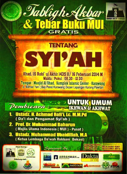 Mengenal & Mewaspadai Kesesatan Syiah TAK